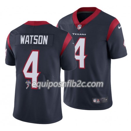 Camiseta Hombre NFL Houston Texans DeShaun Watson 4 Nike Azul
